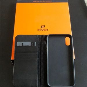 Brand new in box‎ Black leather IPhone X/XS case